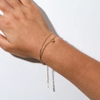 High End Gold Plated Stainless Steel CZ Double-Layer Bracelet for Women Wholesale Jewelry