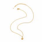 Joolim Jewelry 18K Gold Plated Waterproof Fashion Mobius Donut Zirconia Sparkling Pendant Necklace Stainless Steel Jewelry