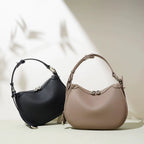 2026 New Summer Genuine Leather Underarm Bag, Minimalist Zip Closure Women Shoulder Crossbody Handbag