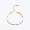 High End Gold Plated Stainless Steel Twisted Rope Bracelet for Women Wholesale Jewelry