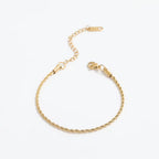 High End Gold Plated Stainless Steel Twisted Rope Bracelet for Women Wholesale Jewelry