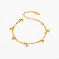 High End Gold Plated Stainless Steel Bead Satellite Pendant Bead Chain Bracelet for Women Wholesale Jewelry