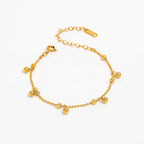 High End Gold Plated Stainless Steel Bead Satellite Pendant Bead Chain Bracelet for Women Wholesale Jewelry