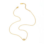Joolim Jewelry 18K Gold Plated Waterproof Fashion Classic Simple Eye Zirconia Pendant Necklace Stainless Steel Jewelry