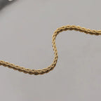 High End Gold Plated Stainless Steel Twisted Rope Bracelet for Women Wholesale Jewelry