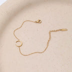 High End Crescent Moon Stainless Steel for Women Wholesale Jewelry 18K Gold Plated Bracelets Geometric