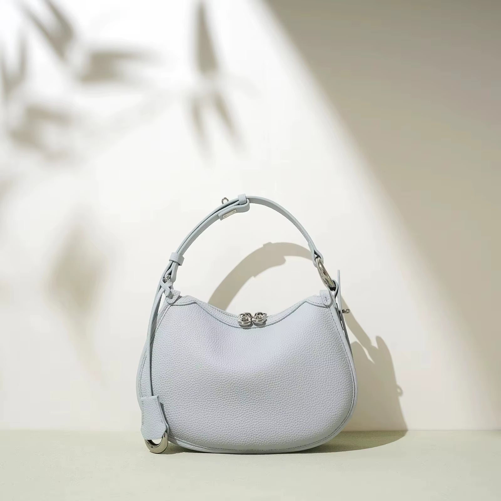 2026 New Summer Genuine Leather Underarm Bag, Minimalist Zip Closure Women Shoulder Crossbody Handbag