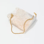 High End Gold Plated Stainless Steel Twisted Rope Bracelet for Women Wholesale Jewelry