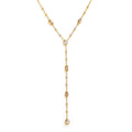 Joolim Jewelry PVD Plated Waterproof Fashion Mixed Shape Cubic Zirconia Pendant Y Drop Necklace Stainless Steel Jewelry