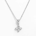 Joolim Jewelry 18K Gold Plated Waterproof Fashion Simple Sweety Flower Zirconia Pendant Necklace Stainless Steel Jewelry