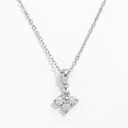 Joolim Jewelry 18K Gold Plated Waterproof Fashion Simple Sweety Flower Zirconia Pendant Necklace Stainless Steel Jewelry