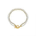 18K Gold Plated Luxury Real Fresh Pearl Zircon Bracelet Stainless Steel Jewelry Tarnish Free Jewelry