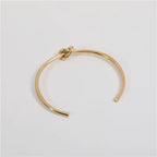 High End Gold Plated Stainless Steel Knot Cuff Bracelet for Women Wholesale Jewelry