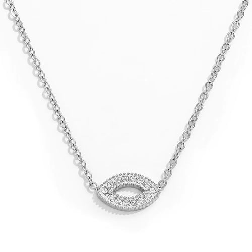 Joolim Jewelry 18K Gold Plated Waterproof Fashion Classic Simple Eye Zirconia Pendant Necklace Stainless Steel Jewelry