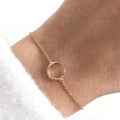 High End Crescent Moon Stainless Steel for Women Wholesale Jewelry 18K Gold Plated Bracelets Geometric