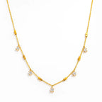 Joolim Jewelry 18K Gold Plated Waterproof Dainty Fashion Small Square Zirconia Claw Pendant Necklace Stainless Steel Jewelry