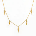 Joolim Jewelry 18K Gold Plated Waterproof&Tarnish Free Fashion Simple Vivid Pepper Pave Pendant Necklace Stainless Steel