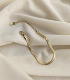 Joolim Stylish Stainless Steel Gold Plated Herringbone Bracelet Stainless Steel Chain Bracelet Wholesale