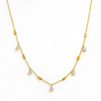 Joolim Jewelry 18K Gold Plated Waterproof Dainty Fashion Small Square Zirconia Claw Pendant Necklace Stainless Steel Jewelry