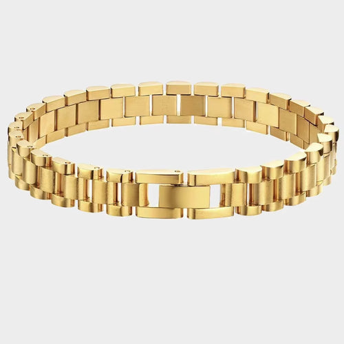 Joolim High End 18K Link Chain Bracelet Adjustable Stainless Steel Bracelet Tarnish Free Jewelry Women