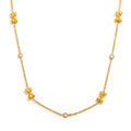 Joolim Jewelry 18K Gold Plated Waterproof Trendy Fashion Sweety Bow round Zirconia Pave Pendant Necklace Stainless Steel Jewelry