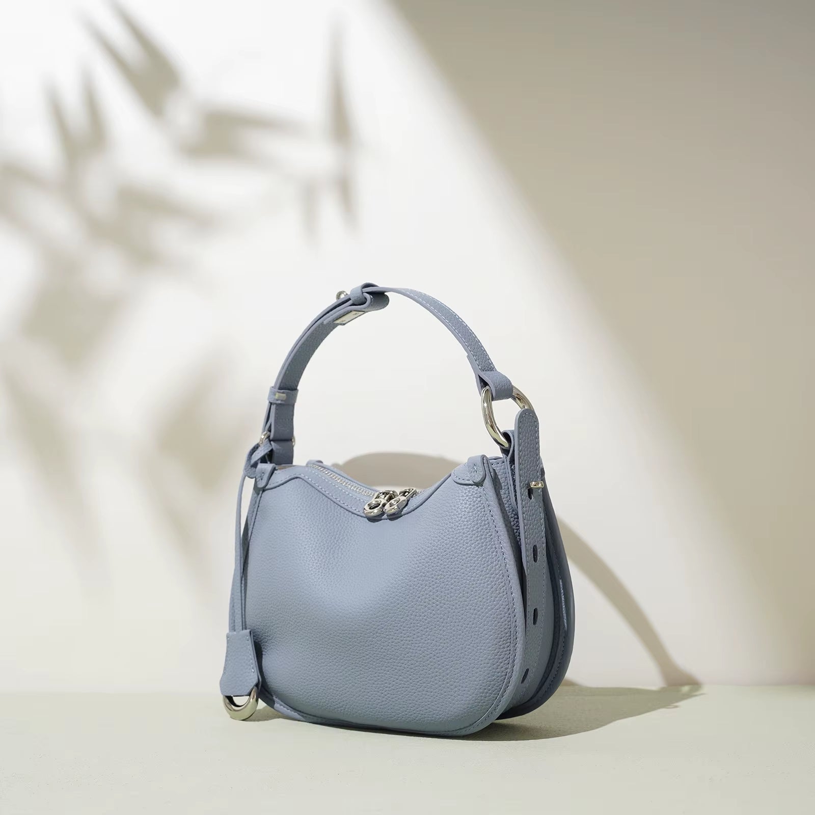 2026 New Summer Genuine Leather Underarm Bag, Minimalist Zip Closure Women Shoulder Crossbody Handbag