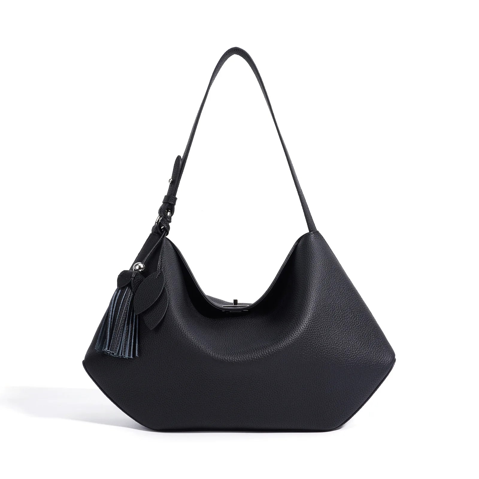 Elegant Genuine Leather Ladies Underarm Tote Bag Multi-Use Shopping Shoulder Crossbody Daily Purse