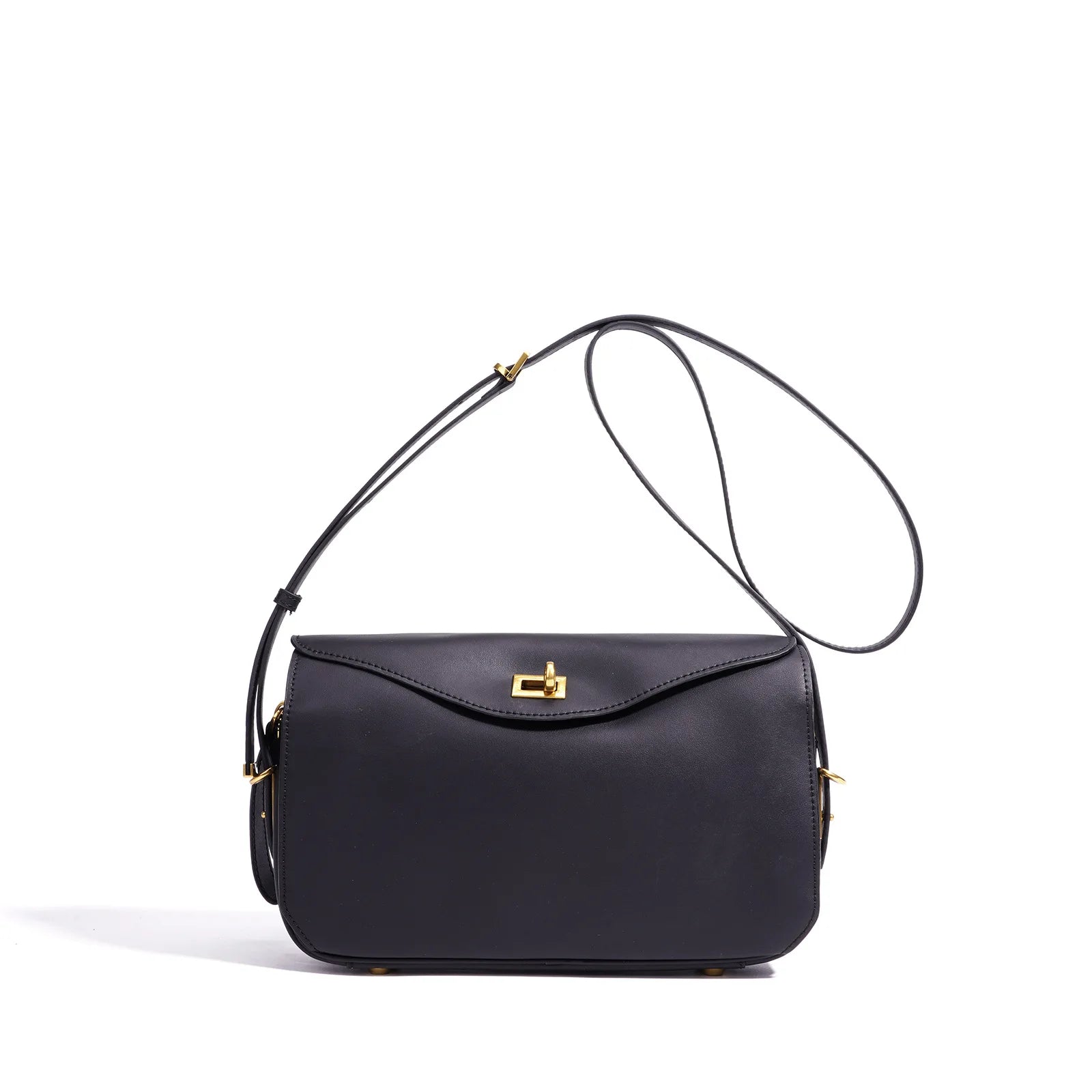 Early Spring 2026 High End Top Layer Cowhide Women Crossbody Bag Minimal Luxury Lightweight Shoulder Handbag