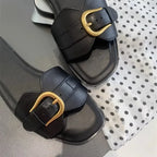 Buckle Casual Flat Heel Women Sandals Babouche Slipper Fashion Summer Comfortable Women'S Flat Sandals