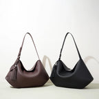 Elegant Genuine Leather Ladies Underarm Tote Bag Multi-Use Shopping Shoulder Crossbody Daily Purse