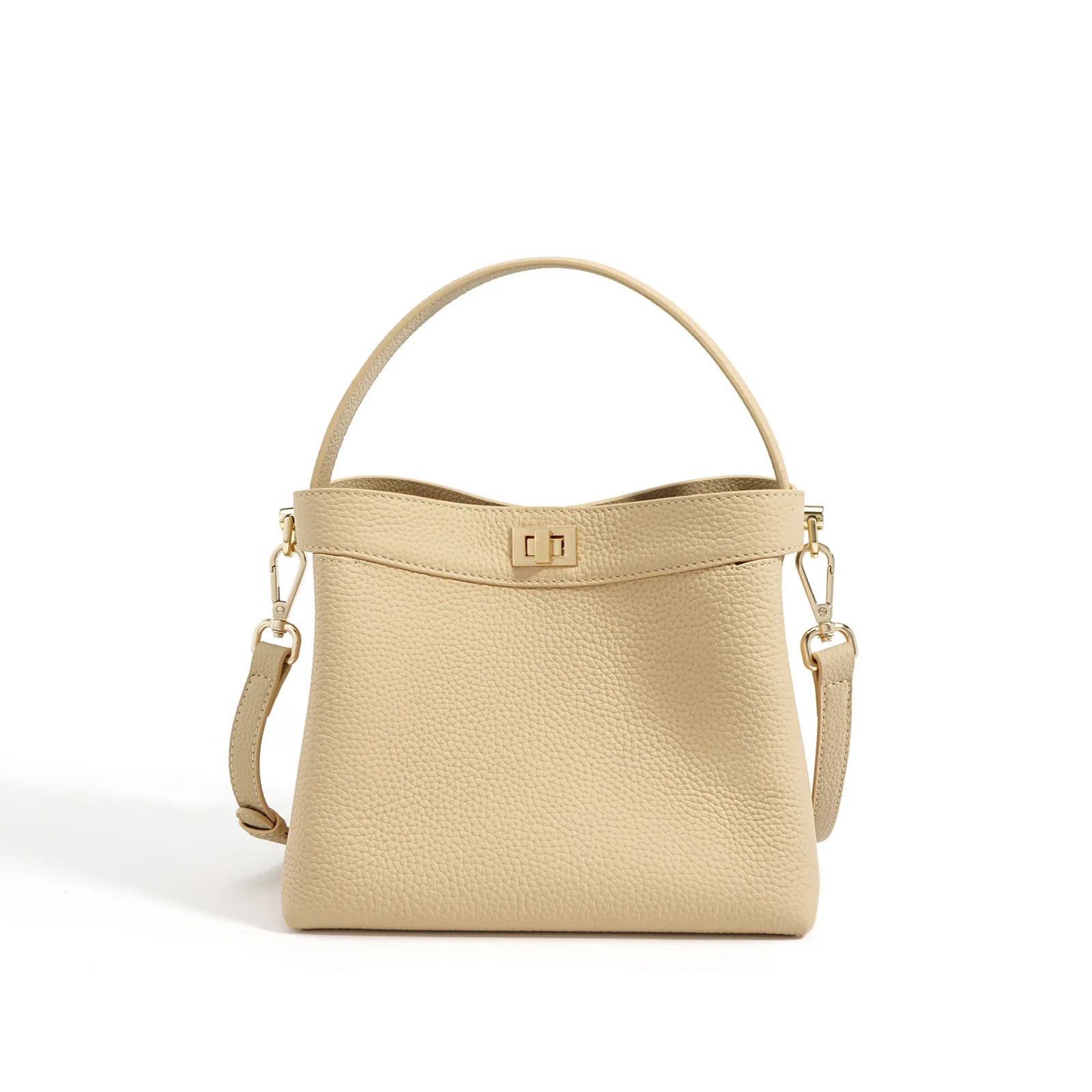 Elegant Minimal Textured Ladies Bucket Purse Multi-Purpose Fashion Daily Commute Crossbody Shoulder Bag