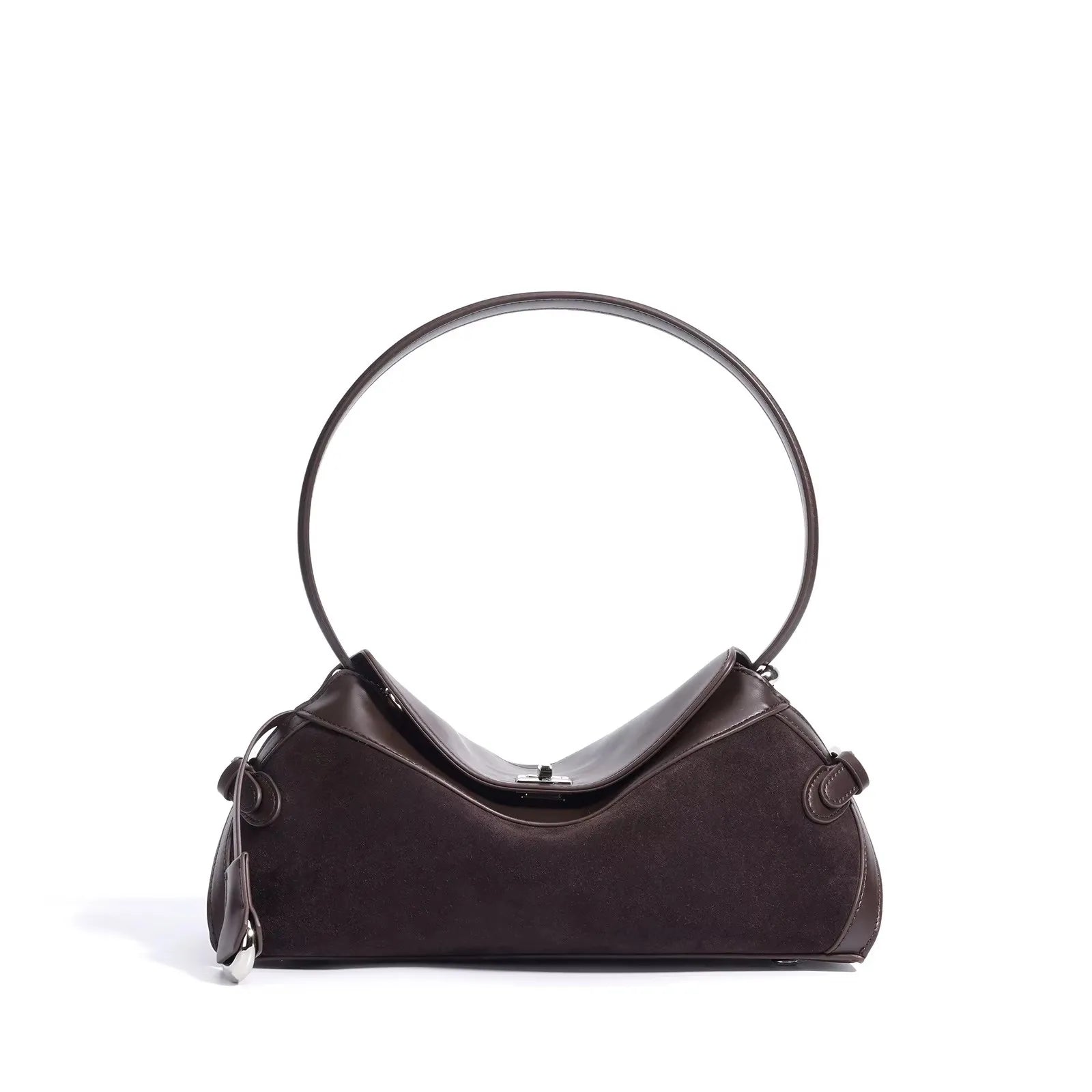 Frosted Genuine Cowhide Crossbody Bag Women Solid Color Adjustable Strap Underarm Shoulder Casual Daily Trendy Handbag
