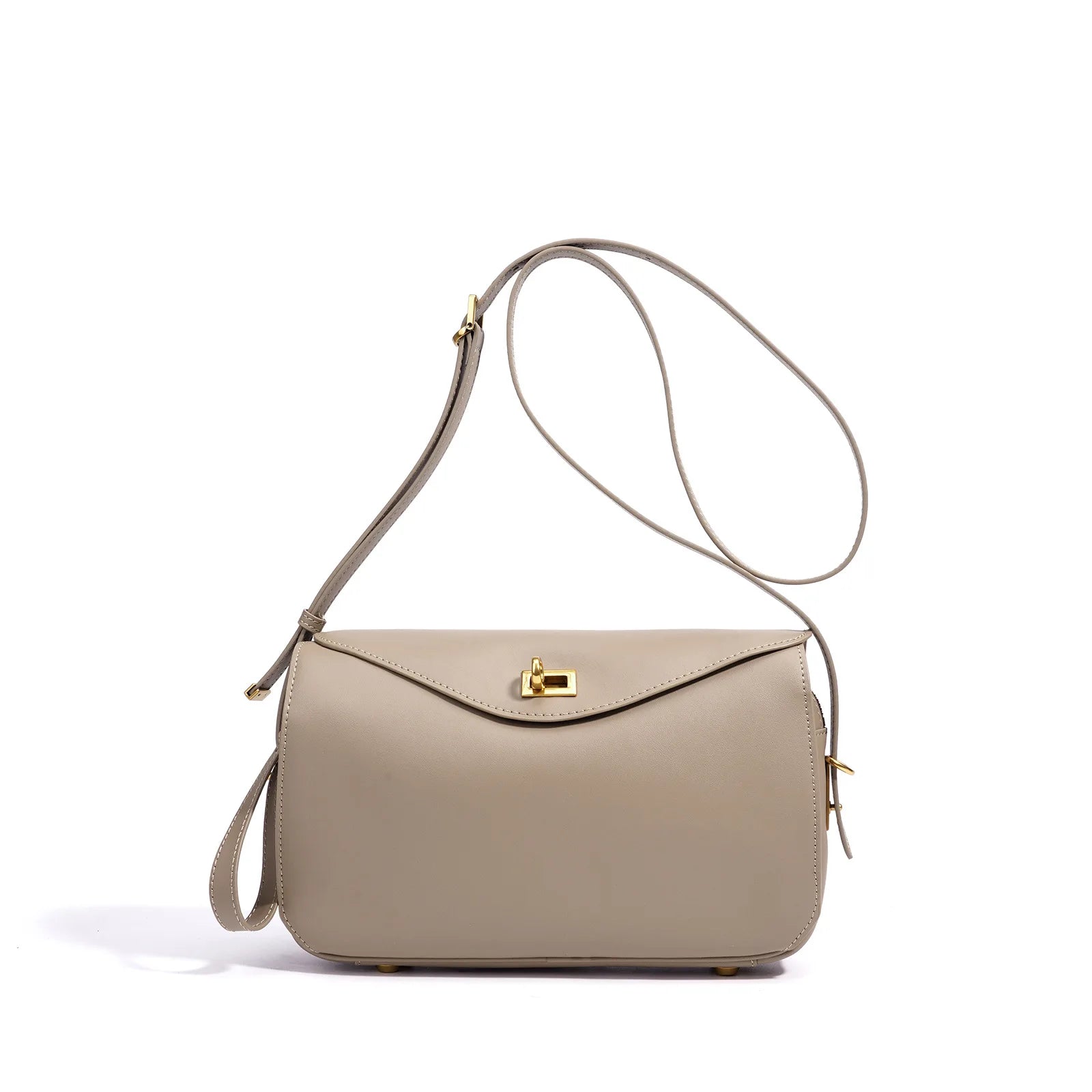 Early Spring 2026 High End Top Layer Cowhide Women Crossbody Bag Minimal Luxury Lightweight Shoulder Handbag