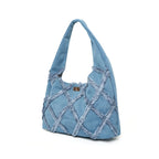 Denim Jean Women'S Tote Bag Eco Friendly Durable Portable High Quality Fashion Casual Handbag