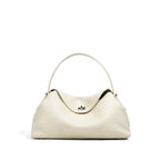 2026 New Women Top Layer Cowhide Leather Two Strap Shoulder Crossbody Bag High End Simple Versatile Handbag