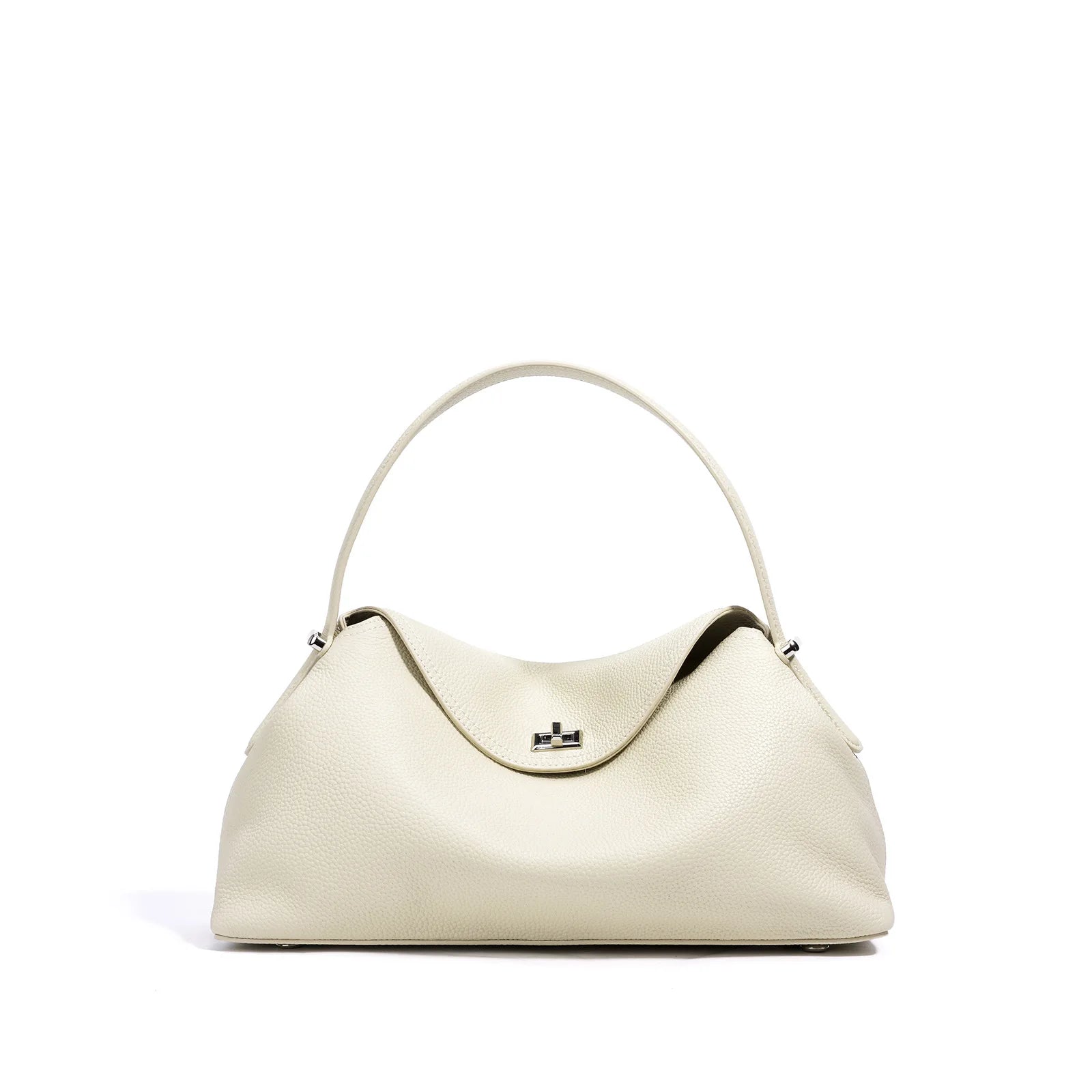 2026 New Women Top Layer Cowhide Leather Two Strap Shoulder Crossbody Bag High End Simple Versatile Handbag