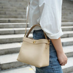 Elegant Minimal Textured Ladies Bucket Purse Multi-Purpose Fashion Daily Commute Crossbody Shoulder Bag