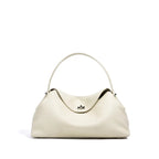 2026 New Women Top Layer Cowhide Leather Two Strap Shoulder Crossbody Bag High End Simple Versatile Handbag