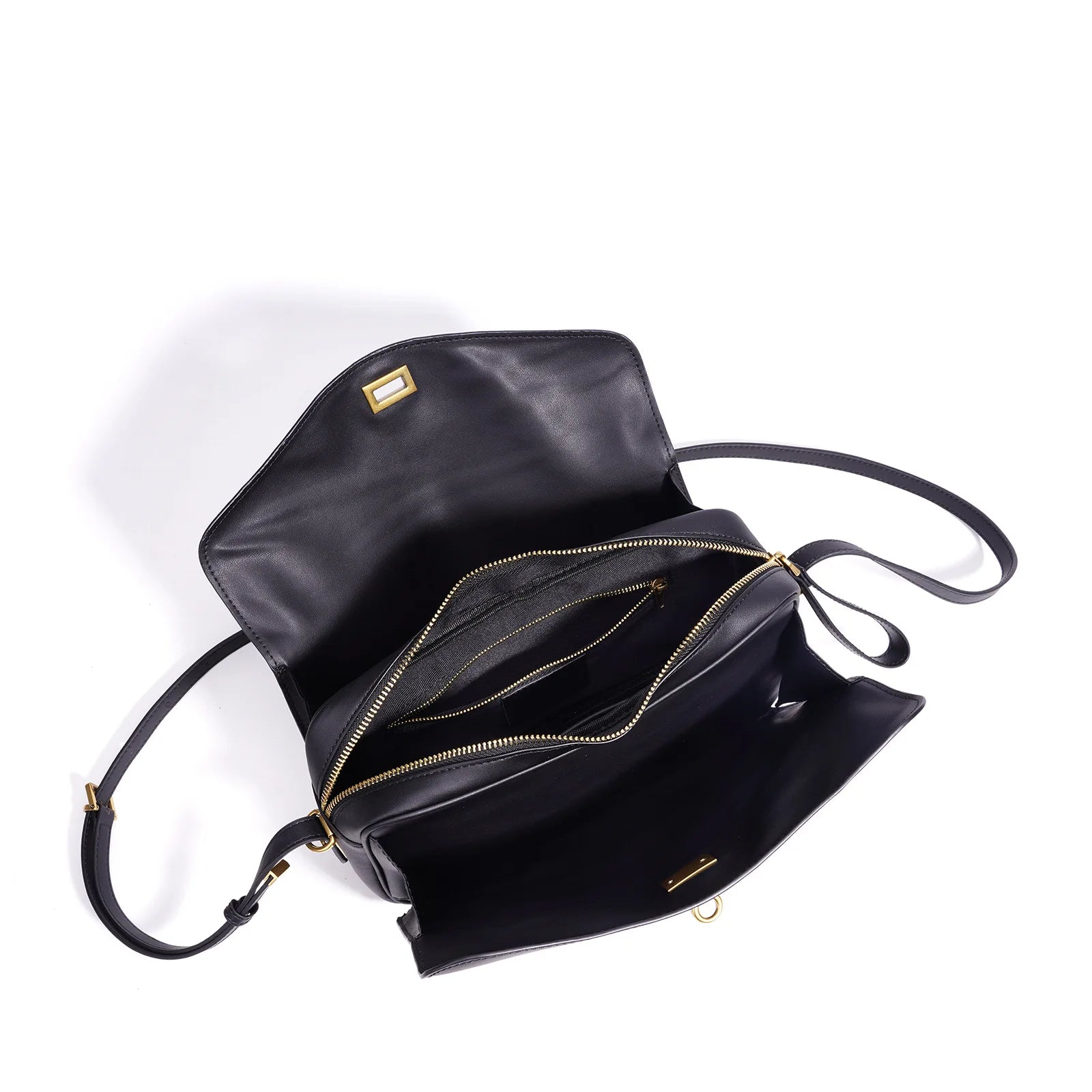 Early Spring 2026 High End Top Layer Cowhide Women Crossbody Bag Minimal Luxury Lightweight Shoulder Handbag