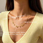 Joolim Jewelry 18K Gold Plated Waterproof Starlight Sparkling Fine Patterned round Wafer Pendant Necklace Stainless Steel