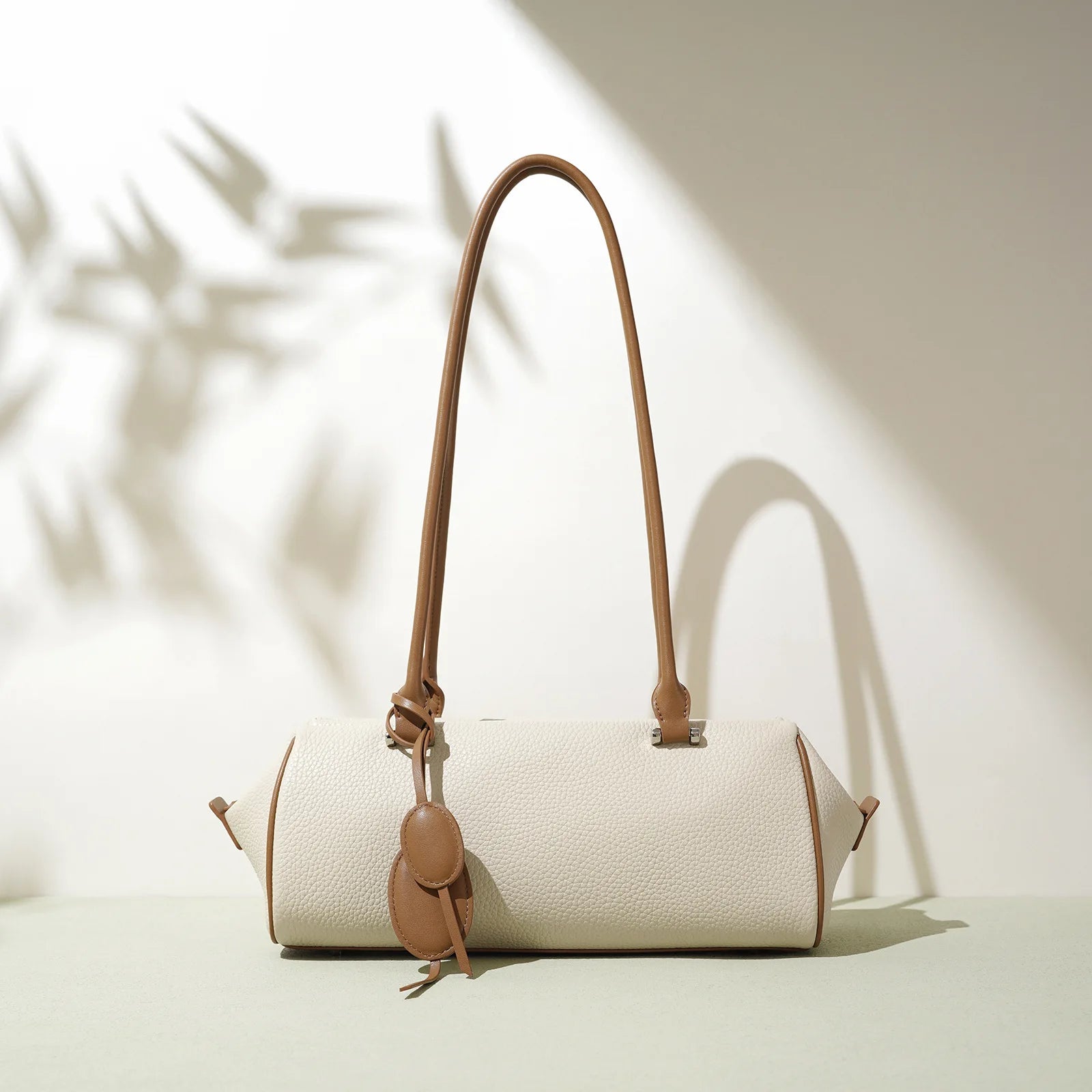 Elegant Genuine Leather Luxury Bag Simple Shoulder Bag for Bag Niche 2026 Design High-End Women'S Thread Polyester Spring
