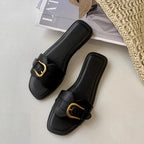 Buckle Casual Flat Heel Women Sandals Babouche Slipper Fashion Summer Comfortable Women'S Flat Sandals