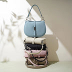 Lecynbay Ladies Minimalist Bow Crescent Genuine Leather Crossbody Shoulder Handbag 2026 New Arrival High-End Durable Lightweight