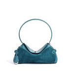 Frosted Genuine Cowhide Crossbody Bag Women Solid Color Adjustable Strap Underarm Shoulder Casual Daily Trendy Handbag