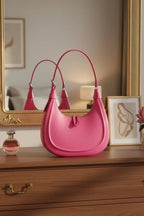 High Quality Genuine Chic Leather Designer Fashion Half Moon Crossbody Armpit Shoulder Bags for Women