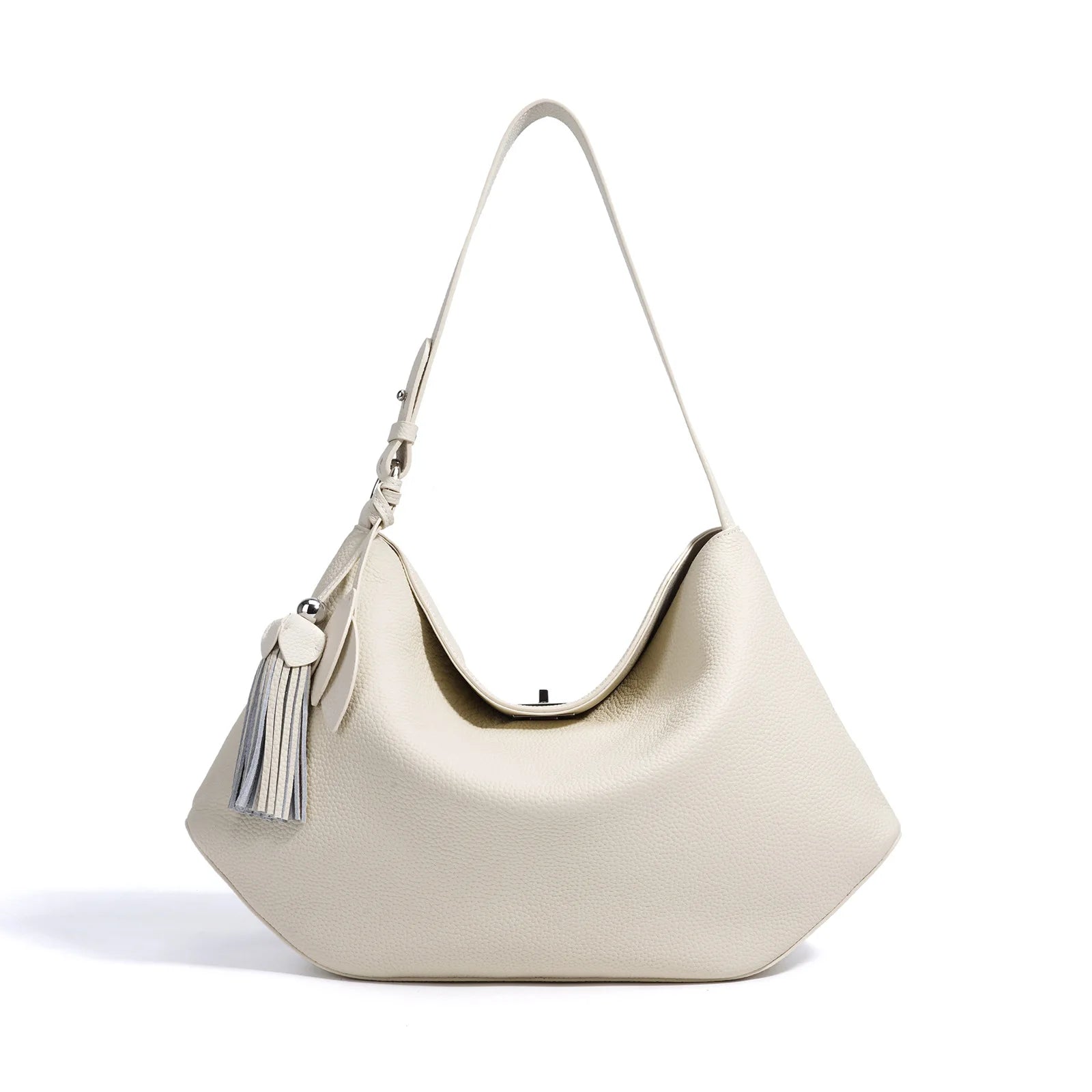 Elegant Genuine Leather Ladies Underarm Tote Bag Multi-Use Shopping Shoulder Crossbody Daily Purse