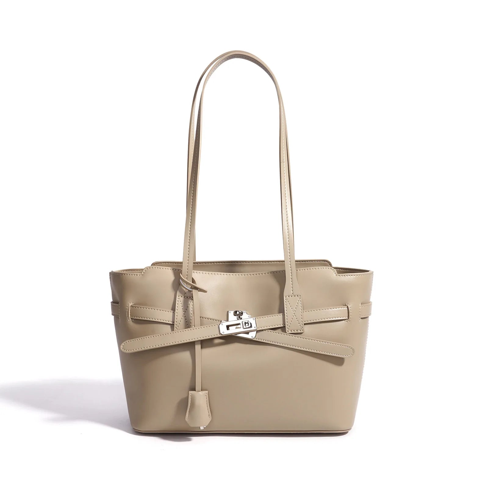 Minimal Casual Genuine Leather Ladies Shoulder Bag Large Space Multi-Scene Daily Commute Tote Purse