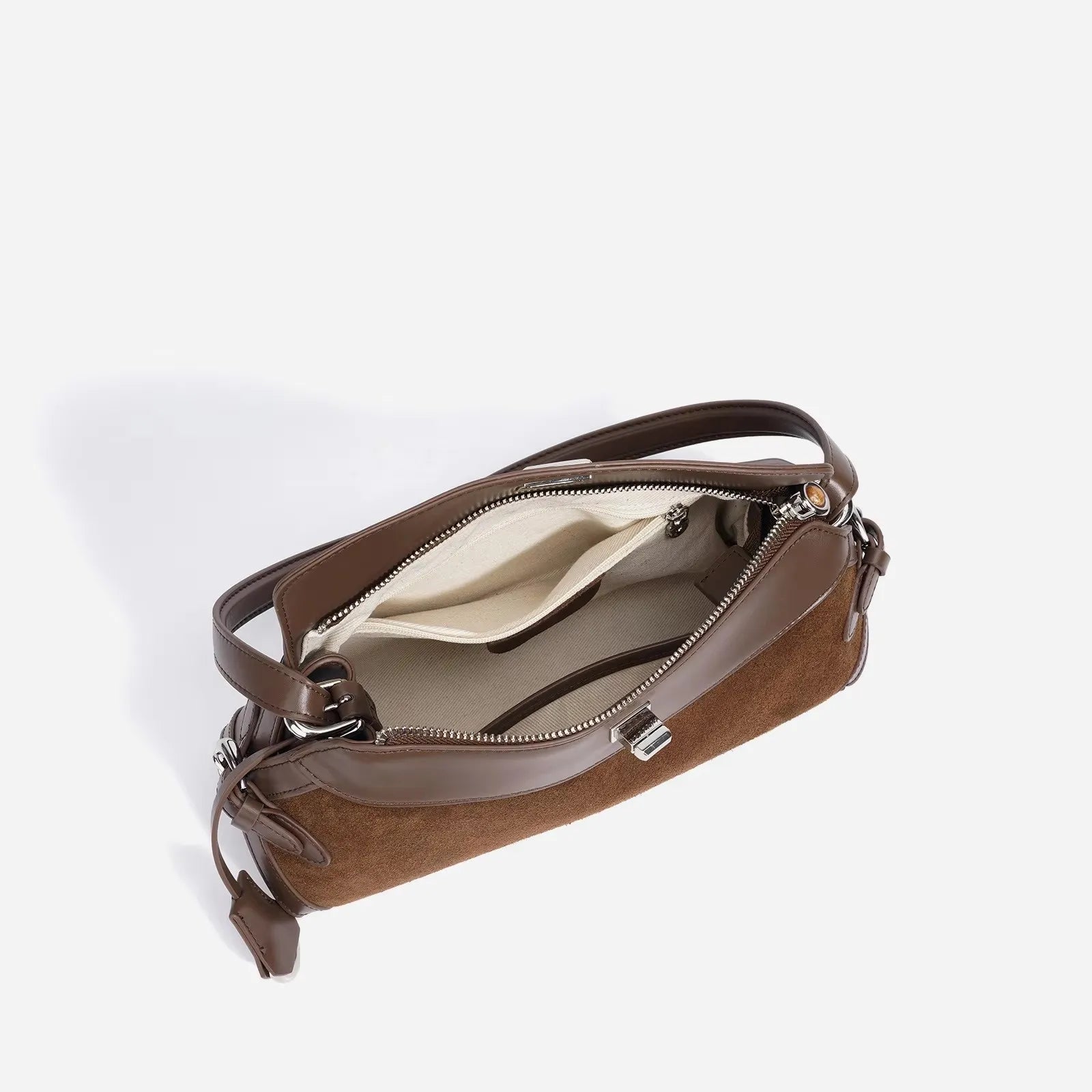 Frosted Genuine Cowhide Crossbody Bag Women Solid Color Adjustable Strap Underarm Shoulder Casual Daily Trendy Handbag