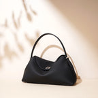 2026 New Women Top Layer Cowhide Leather Two Strap Shoulder Crossbody Bag High End Simple Versatile Handbag