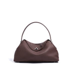 2026 New Women Top Layer Cowhide Leather Two Strap Shoulder Crossbody Bag High End Simple Versatile Handbag